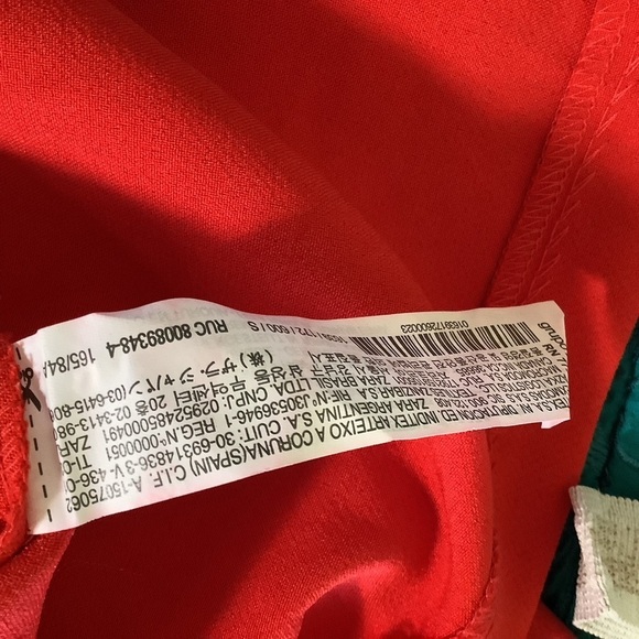 Zara Basics Red Belted Dress Size Small - Picture 10 of 13